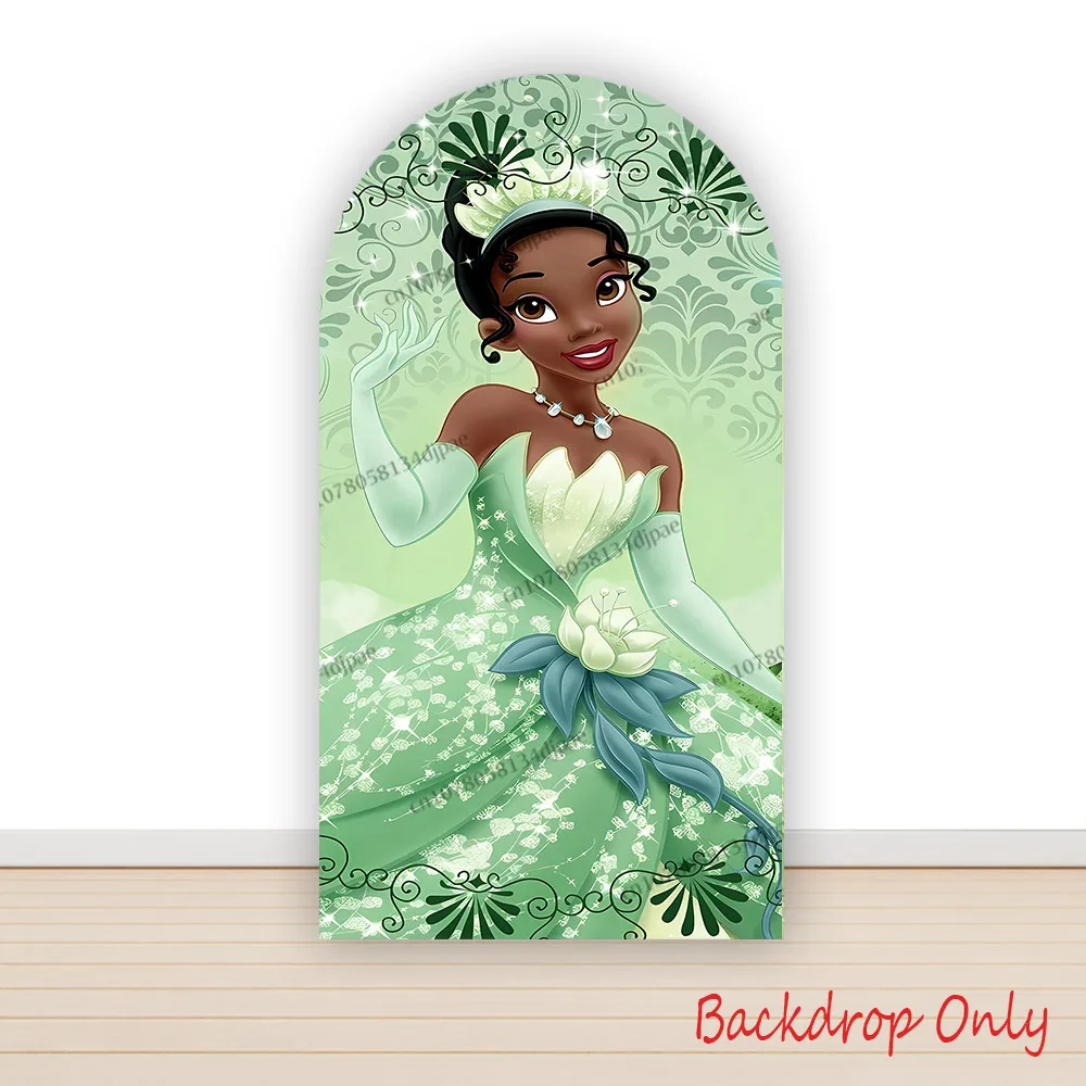 Tiana Princess and The Frog Arch Backdrop Cover Pink Girl Birthday Party Background Photography Decoration Photo Studio Props