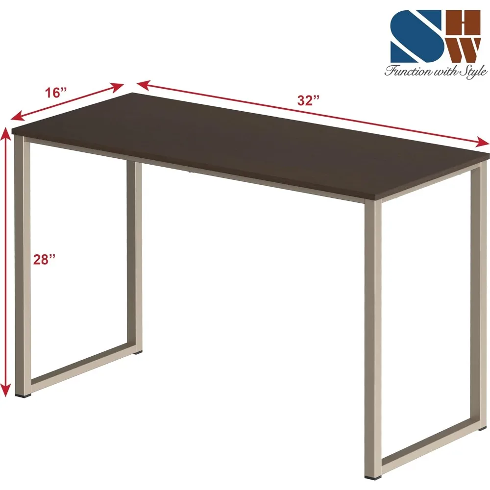مكتب مكتب منزلي مدمج مقاس 32 بوصة مع نمط مهمة، مكتب كمبيوتر موفر للمساحة للمساحات الصغيرة والنوم ومحطة العمل