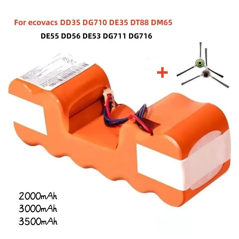 3500mAh for Ecovacs Deebot DE33 DE53 DE55 DD33 DD35 DD37 DD56 DN33 DN36 DN39 DT88 DG710 DG711 DG716 DC68 DN33 Sweeper Battery