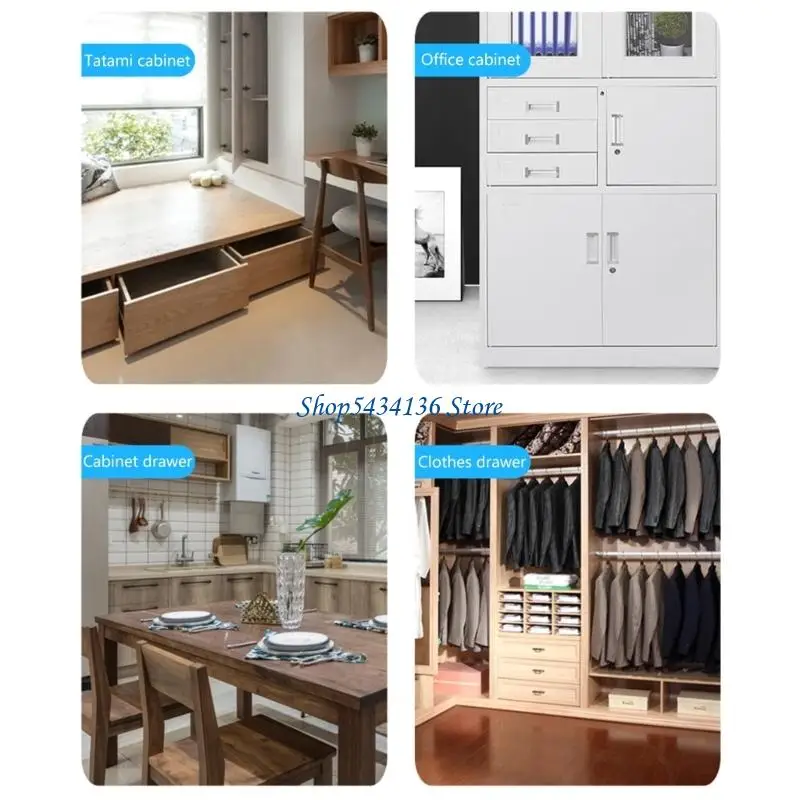 H7ED 2Pieces Set of Without Zinc Alloy Lock for Drawers and Cabinets Use