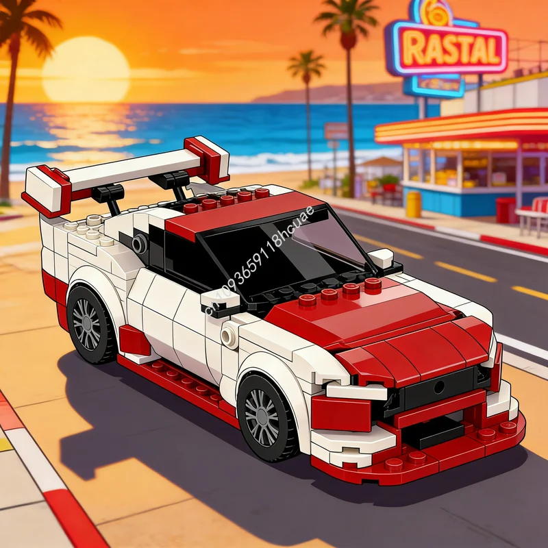 

331 деталей MOC Shell V Power Racing Team Forded City Champions, конструктор, модель, игрушка, рождественский подарок, креативная идея