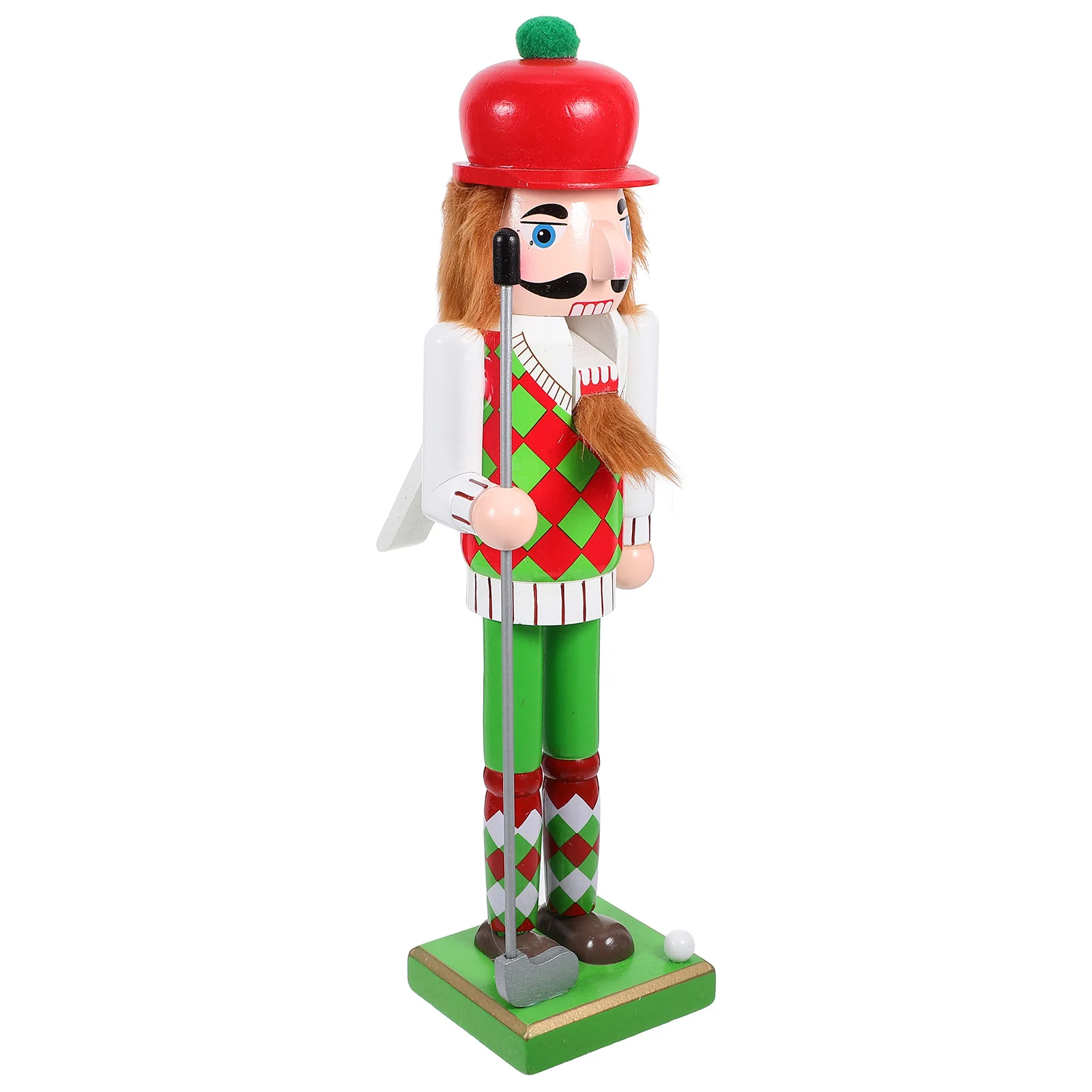 

Wood Christmas Nutcracker Statue Classic Golf Decoration Traditional Xmas Nutcracker Ornament Holiday Decor Xmas Nutcrackers