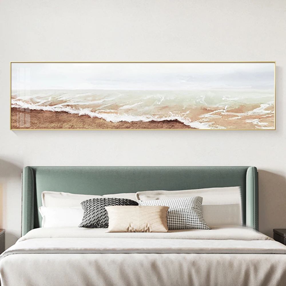 

Abstract Sea Beach Poster Seascape Wall Art Wave Prints Sunrise Bedroom Pictures Scandinavian Canvas Paintings Living Room Decor