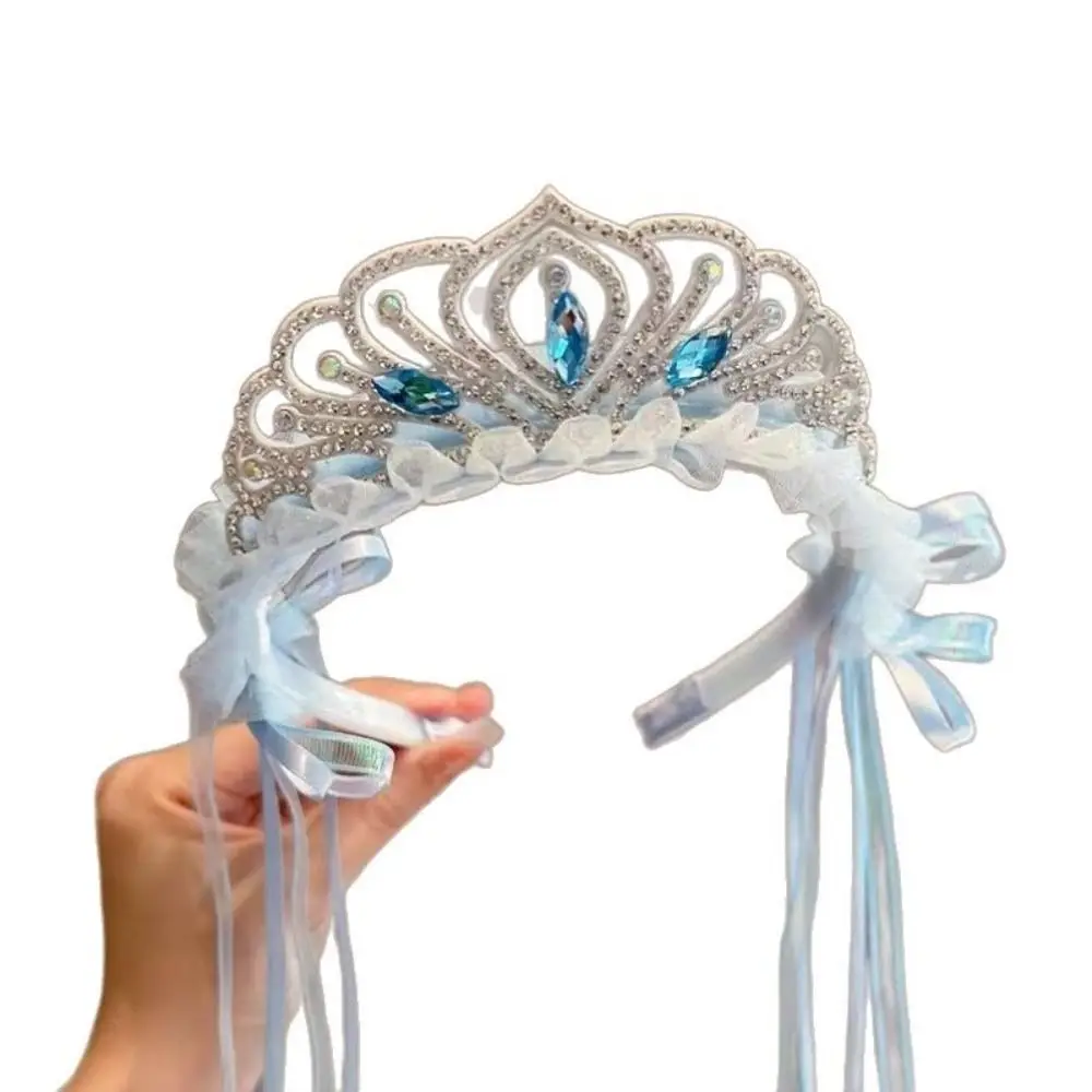 Royal Blue Princess Crown Brilliance Photography Accessories Rhinestone Headband Girl Hair Clip - view 2