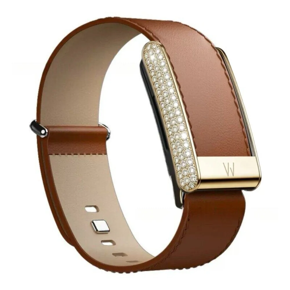 For Whoop 5.0 4.0 Genuine Leather Strap MG PEAK LIFE Slim Waist Design Replacement Band Elegant Business with Letter W Logo