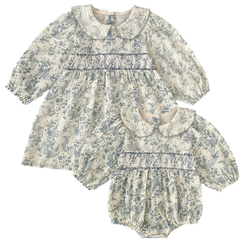 2026 Herbst Frühling Kinder Mädchen Kleid Langarm Gelb Bestickter Kragen Prinzessinnenkleid Koreanische Version Kleid – Detail 17
