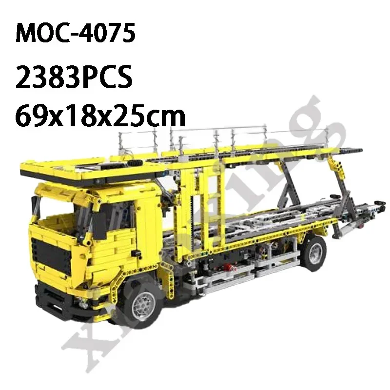 

New MOC-4075 Double-deck Car Electric Lift 2383 Pcs Adult Assembly Fun Building Blocks Children Education Toys Birthday Gift