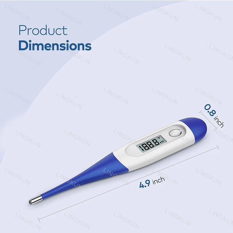 Thermometer for Adults, Soft Head Digital Oral Thermometer for Fever, Basal Thermometer with 15 Seconds Fast Reading