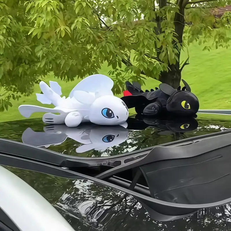 

Беззубый дракон, плюшевый декор на крышу автомобиля, Kawaii Night Fury, плюшевый декор автомобиля, милая подвесная игрушка для авто мотоциклетных шлемов HTTYD 20 см