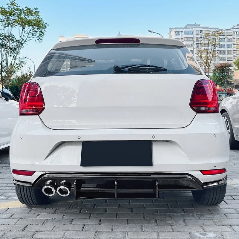 لفولكس واجن بولو MK5 6R 2009-2014 الشفة الخلفية/الشفاه المصد الخلفي التصميم الخارجي ترقية تعديل جزء تركيب خالية من الأثر #4