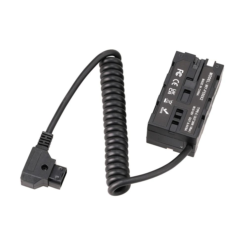 FOTGA NP-F ダミーバッテリーアダプター D-TAP から NP-F550/750/970 アダプター カメラモニター用 ワイヤレストランスミッター ダミーバッテリーアダプター