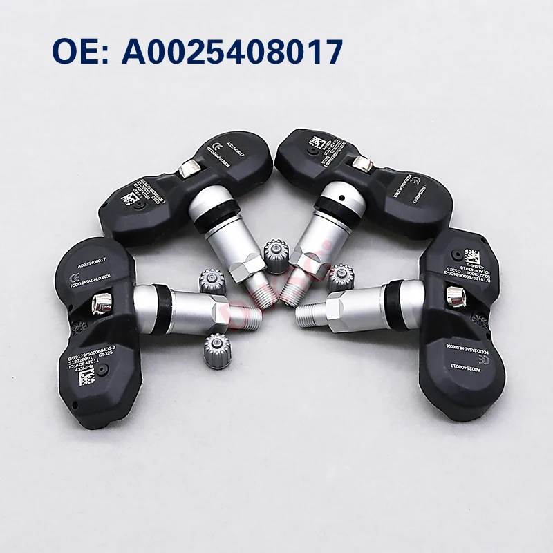 4Pcs TPMS Sensor A0025408017 Tire Pressure Sensor For 2006-2009 Mercedes-Benz E-Class W211 GL-Class X164 R-Class V251 SL R230