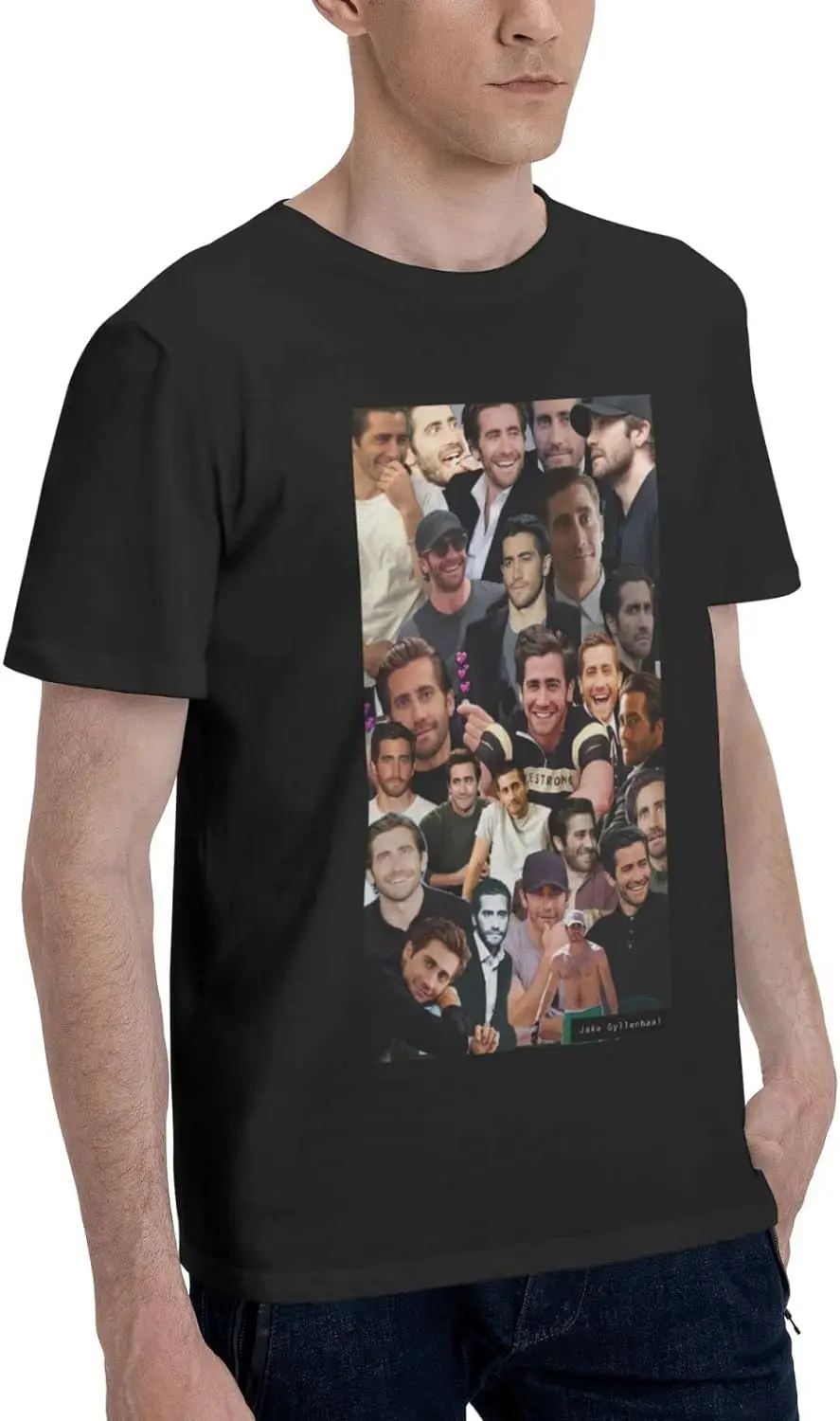 QNNEL Jake Gyllenhaal T Shirt Mens Summer Casual Lightweight Round Neck Short Sleeve Basic Tee Shirt