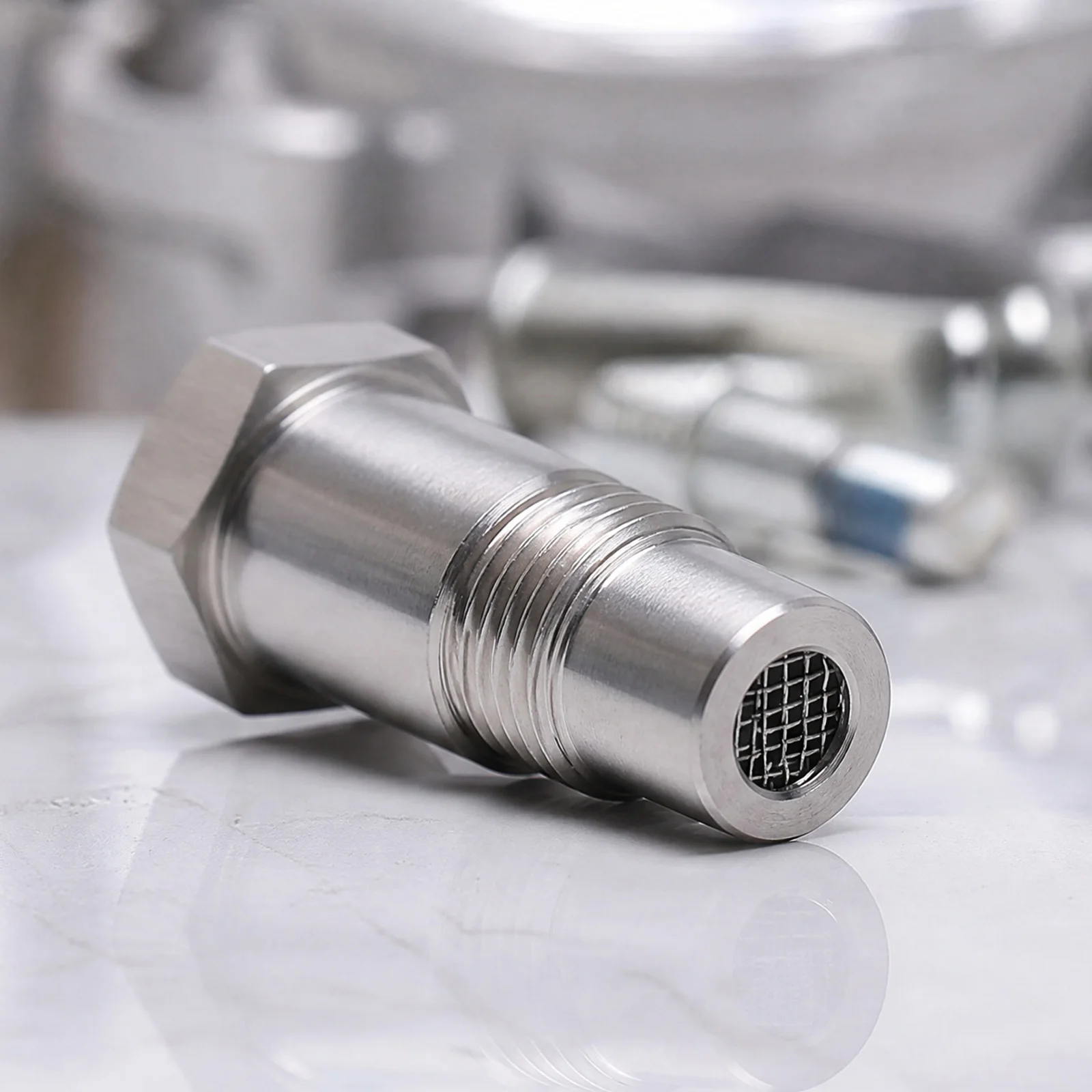 M18x1.5 Thread Adapter Corrosion Resist Stainless Metal Union Multi Purpose Check Engine Light Fix Tool for Sensor Replacement