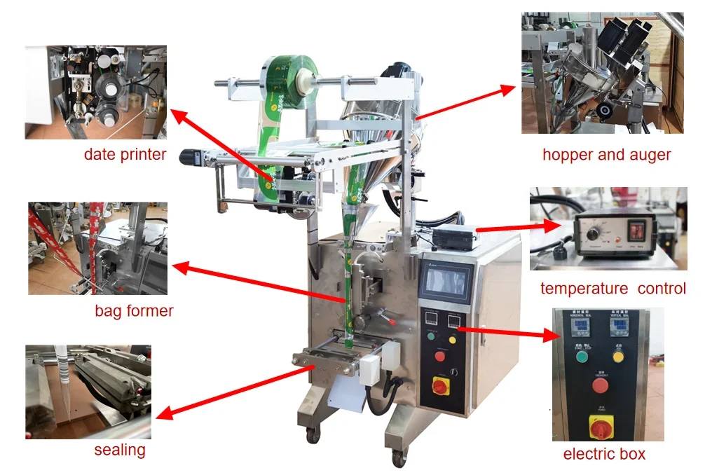 Automatic Auger Filling Bagging Instant Drink Cocoa Coffee Stick Packaging Machine Packing Powder Packing Machine