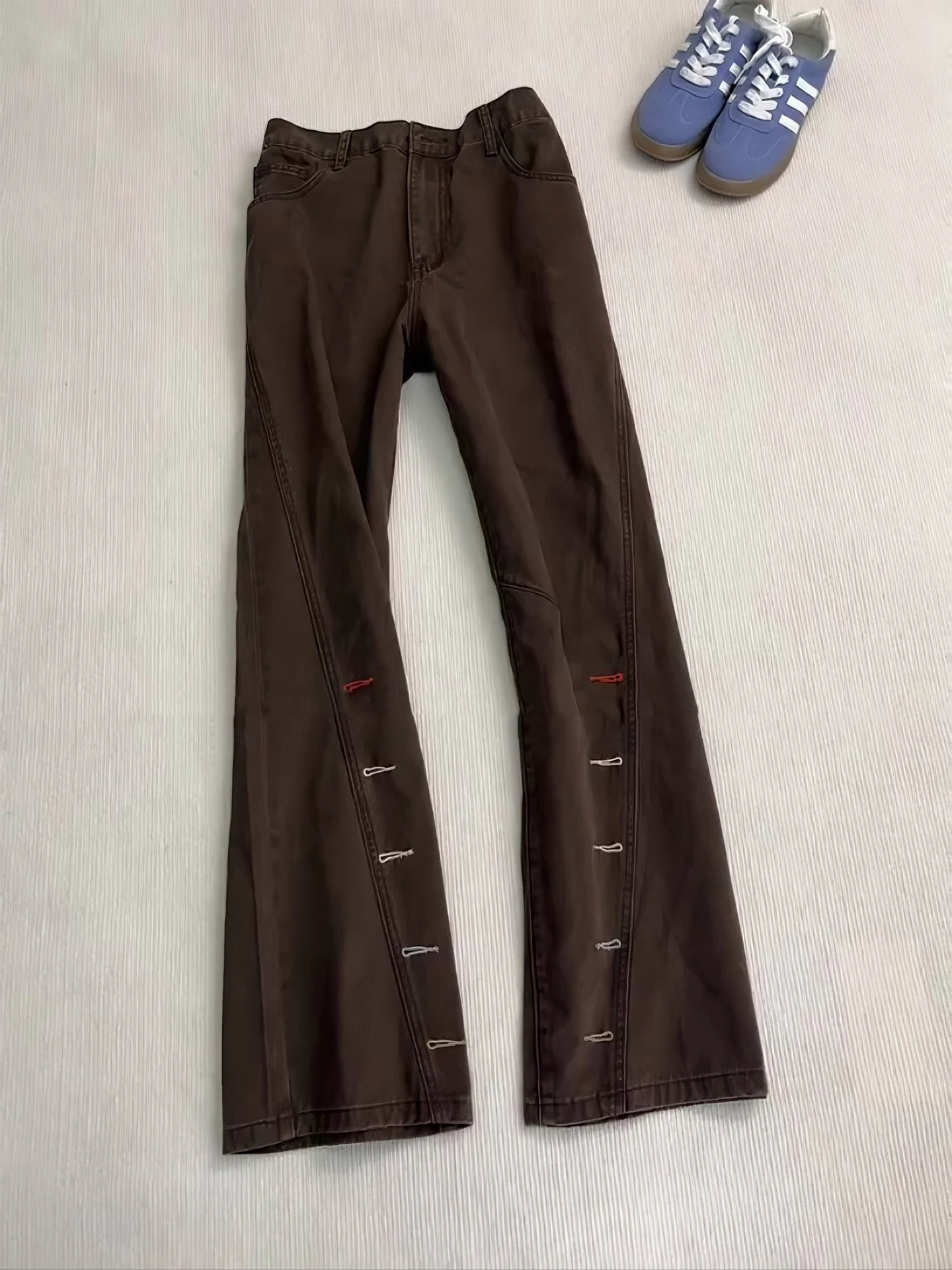 

American Sle Water Waed Cotton Men's Jeans Autumn Winter Straight Leg Pants Knife Cut Slimming Tapered Casual Jeans