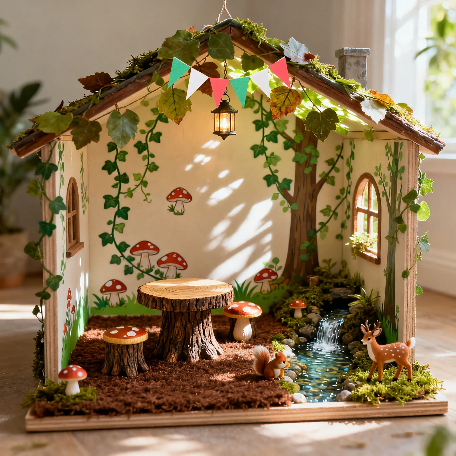 

10pcs Dollhouse Decor Miniature Banner Vibrant Triangle Pennant Flags For Diy Party Decoration Festival Supplies Carnival