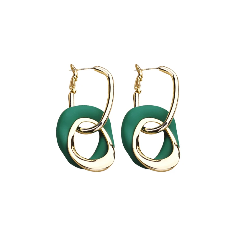 

Temperament High sense Atmospheric geometry Irregular circle Women's earrings Earrings