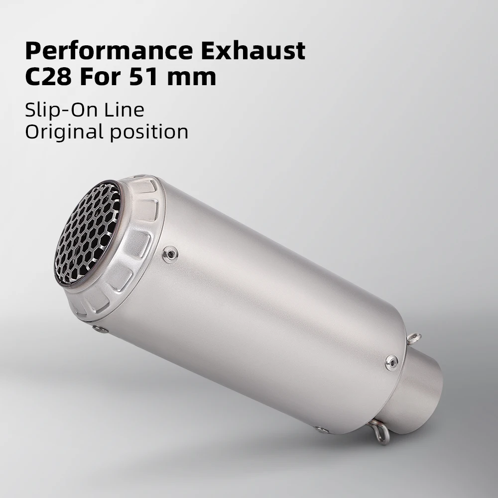 

Motorcycle exhaust system, Universal exhaust pipe silencer for motorcycle，Performance Exhaust C28 For 51 mm