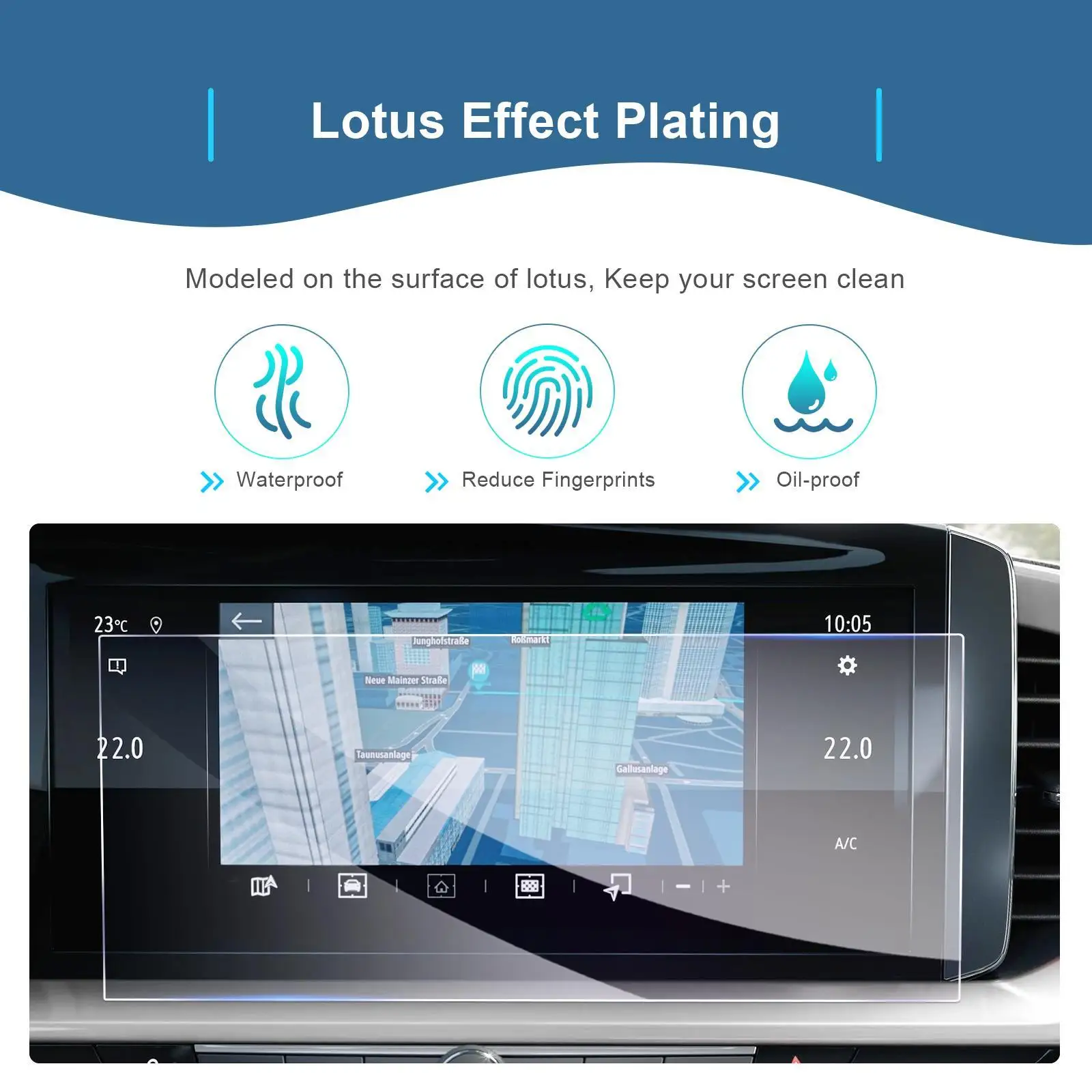 Tempered Glass Film For Opel Mokka B/Mokka-e/Grandland 2022 10 Inch Car Navigation Screen Protector Auto Interior Accessories