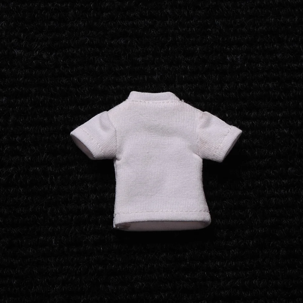 1/12 مقياس الرجال الأبيض قصيرة الأكمام تي شيرت رياضي ملابس علوية ملحق نموذج صالح 12 "ذكر الجندي عمل الشكل الجسم الدمى لعبة #4