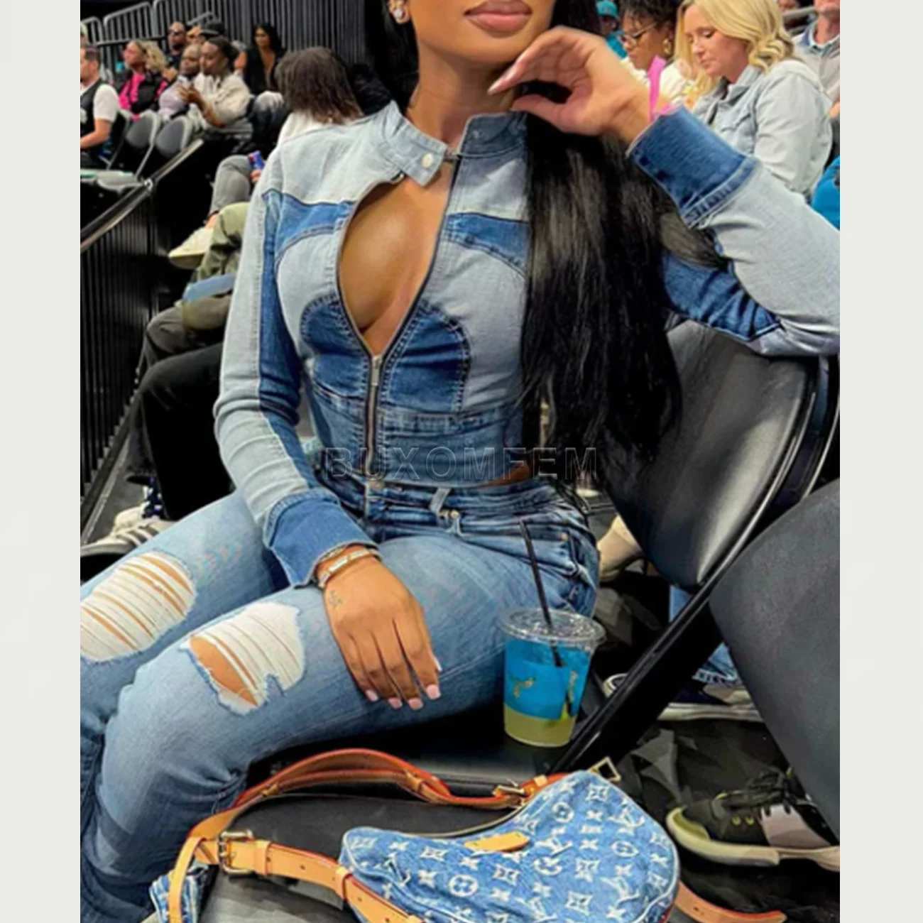 2025 Female Sleeveless Denim Jacket Ladies Spring & Autumn Cropped Versatile Clothings Women's Stylish Splicing Denim Jackets