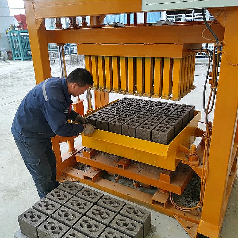 Brick Machine Mobile Manual Concrete Block Maker Without Pallet for Hollow Interlock Paver Brick Driveway Path Customized Sale