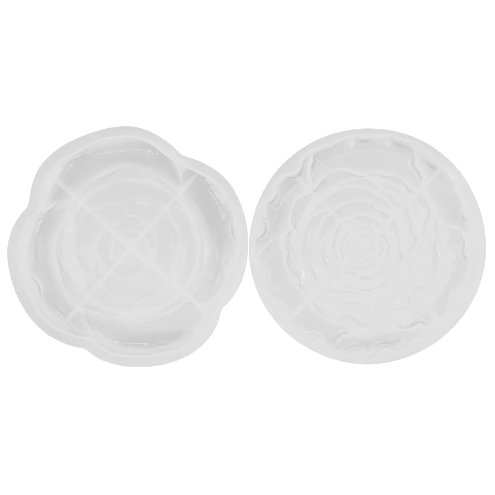 2 قطعة قالب كوستر سيليكون للراتنج شكل زهرة الورد لتقوم بها بنفسك علبة مجوهرات صنع عدة قوالب كوستر سيليكون قوالب الايبوكسي الراتنج