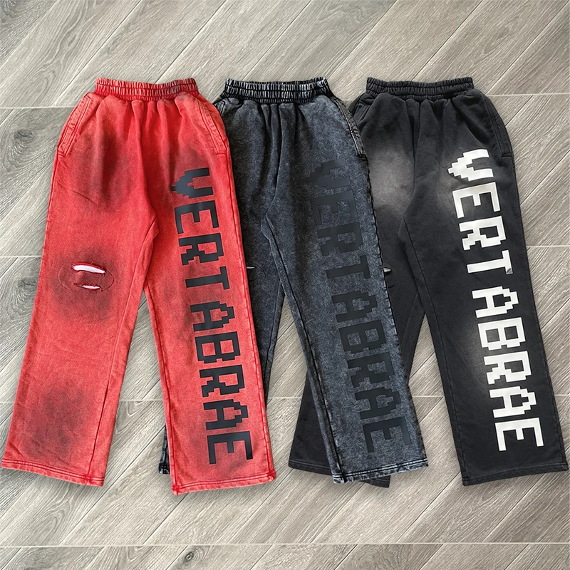 Vertabrae Sweatpants American High Street Washing Water Three-Dimensional Printing Casual Trousers VER PANTS 10