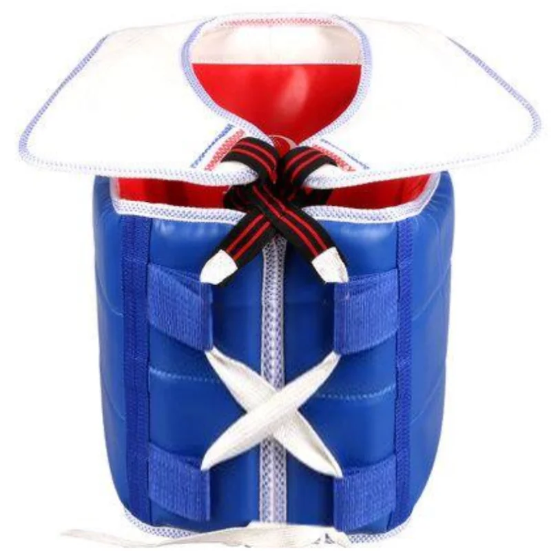 WTF Approve Taekwondo Chest Guard Kids Adults Red Blue Karate Tae Kwon Do Protectors Back Supporters TKD Armor Double-sided Wear