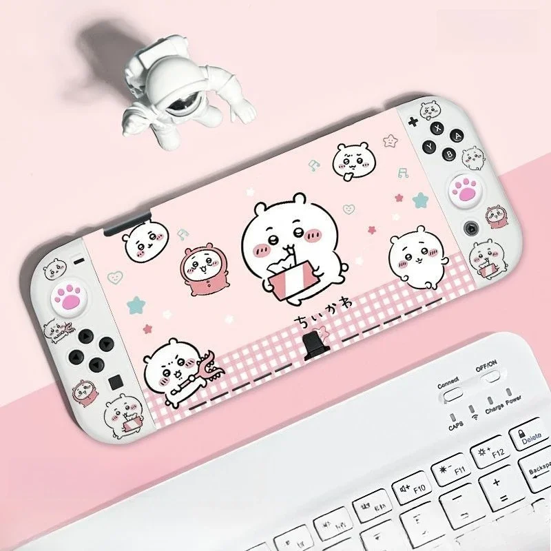 Cute Chiikawa Themed Dockable Protective Cover Soft Silicone Split Case For Switch 2 NS2 Switch OLED Original Switch 1 All Model