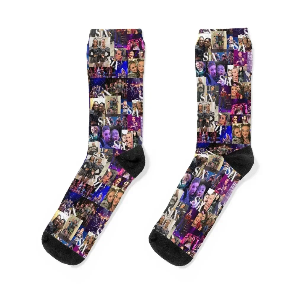 

Six Collage Socks christmas gifts halloween summer cycling Socks For Girls Men's