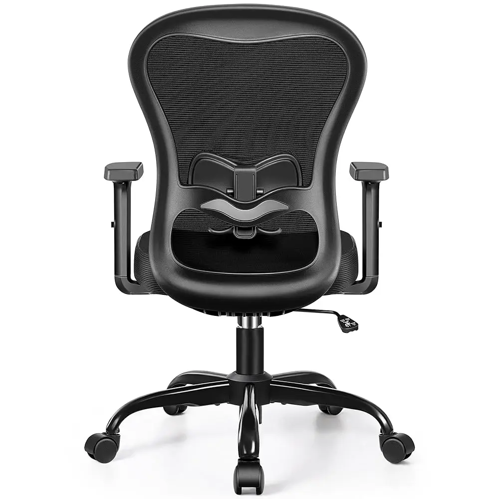 

Office Chair Ergonomic Computer Desk Chair, High Ba Breathable Mesh Chair With Adjustable Lumbar Support 2D Armrests, Executive