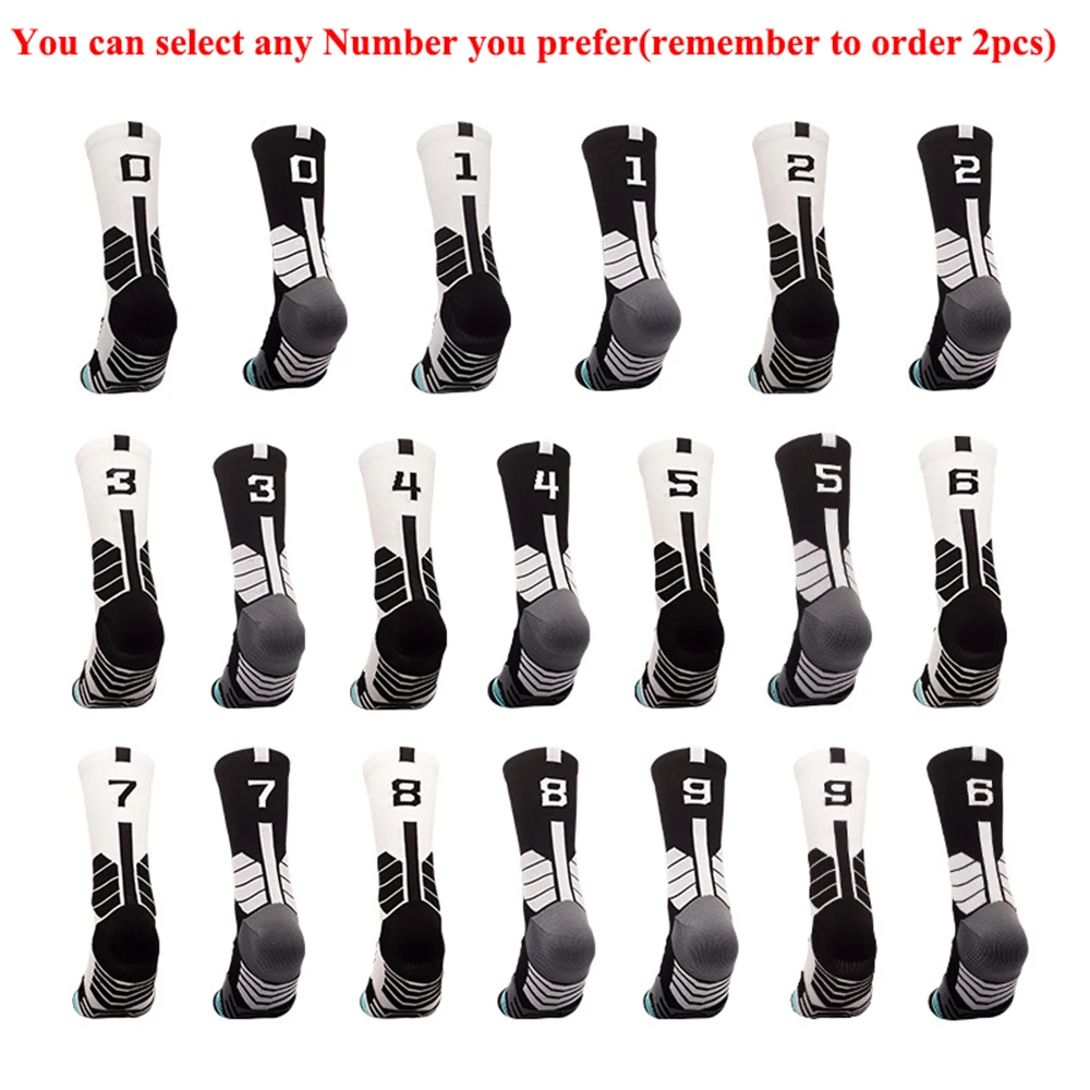 

1PC Football Meias Breathable Sport Calcetines Professional Basketball Socks Cycling Soccer Socks Men Women Customized Number