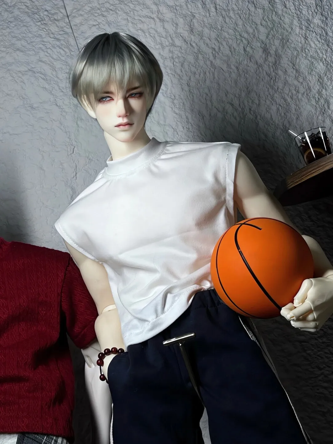 1/3 roupas de boneca para boneca bjd de 75cm, colete solto, camisola, calças esportivas vestir-se brinquedos de menina acessórios de boneca, sem boneca