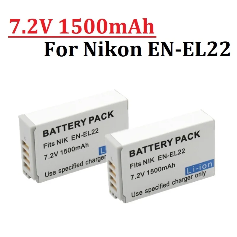 

1500mAh EN-EL22 EN EL22 BATTERY for Nikon 1 J4 1 S2 Camera for Nikon EL22 Camera Battery