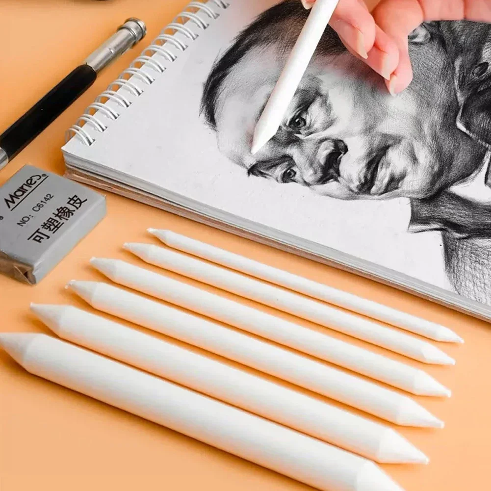 8/6Pcs Blending Smudge Stump Stick Tortillon Sketch Art White Drawing Charcoal Sketcking Tool Rice Paper Pen artist Supplies