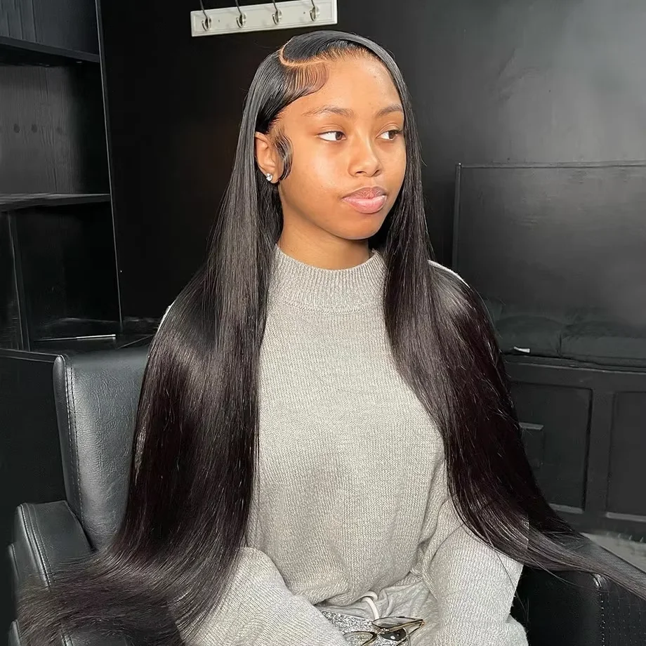 

30 40 Inch 13x4 13x6 HD Straight Lace Frontat Wigs Front Human Hair Closure Wig Pre Plucked For Women 220 Density