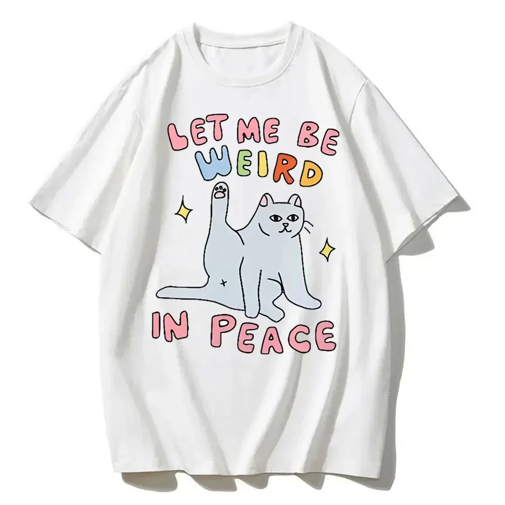 Funny Graphic T-shirt Cat Terrier Strange Peace Pun Offensive Cool Novelty 90's Graphic Drama Short Sleeve Cotton Costume