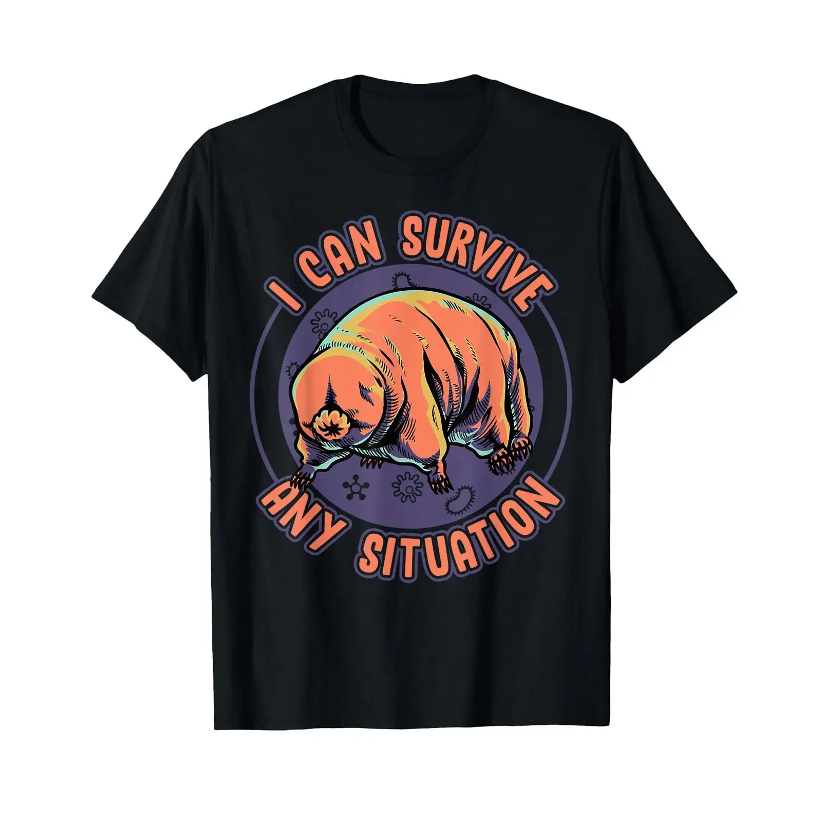 Water Bear Tardigrade I Can Survive Any Situation T Shirt vintage Washed Top For Everyday Wear Comfortable streetwear Soft