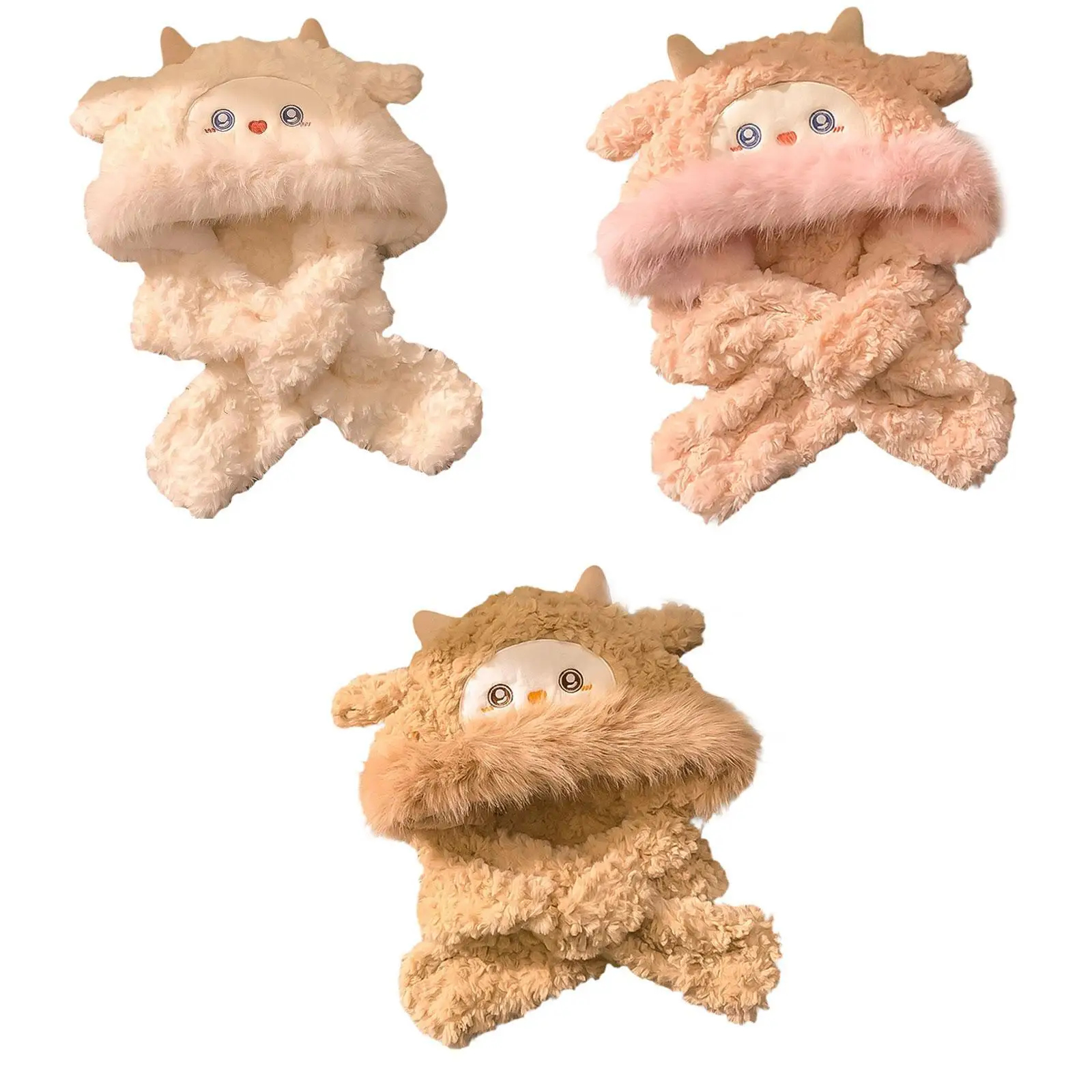 Lenço com capuz feminino proteção para os ouvidos à prova de vento aquecedor de pescoço com capuz chapéu 2