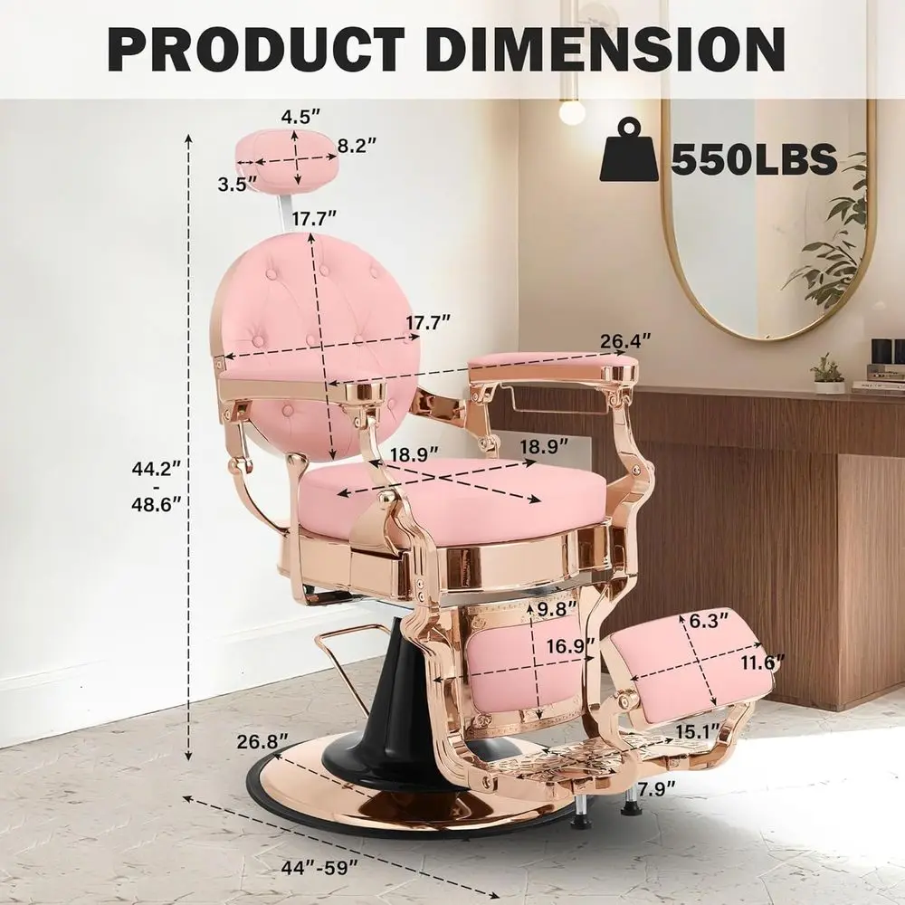 Sn Chair Reclining Barber Chair or Home, Vintage Hair Sn Chair Hair Stylist, All pose Classic Tattoo Massage Beauty Spa Equipmen - view 3