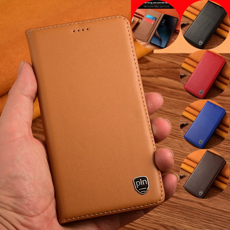 

Genuine Leather Flip Phone Cover For Samsung Galaxy S25 Edge S24 Ultra S23 S22 S21 S20 S10+ C55 M54 F15 M14 M35 A25 A24 A42 A36