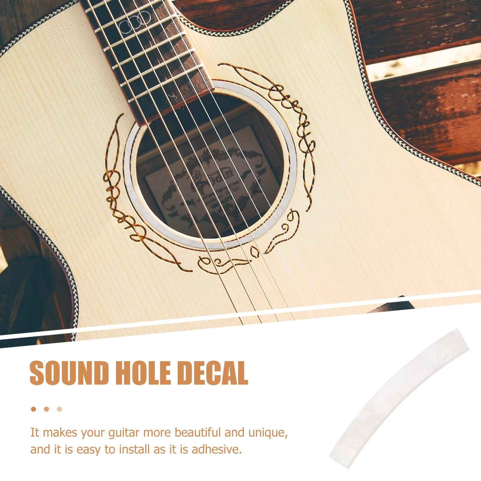 

12 Pcs Guitar Oral Flower Decoration Stickers Soundhole Inlay Decal PVC Rosette Shell Acoustic