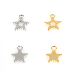 20pcs/lot Stainless Steel Charms Star Charms For DIY Jewelry Supplies Necklace Pendant Supplies Handmade Making