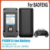 For BAOFENG Walkie Talkie P15UV Li-ion Battery Comaptible with UV-8R/UV-13/UV-13Pro Two Way Radios Extra Power Pack TYPE-C