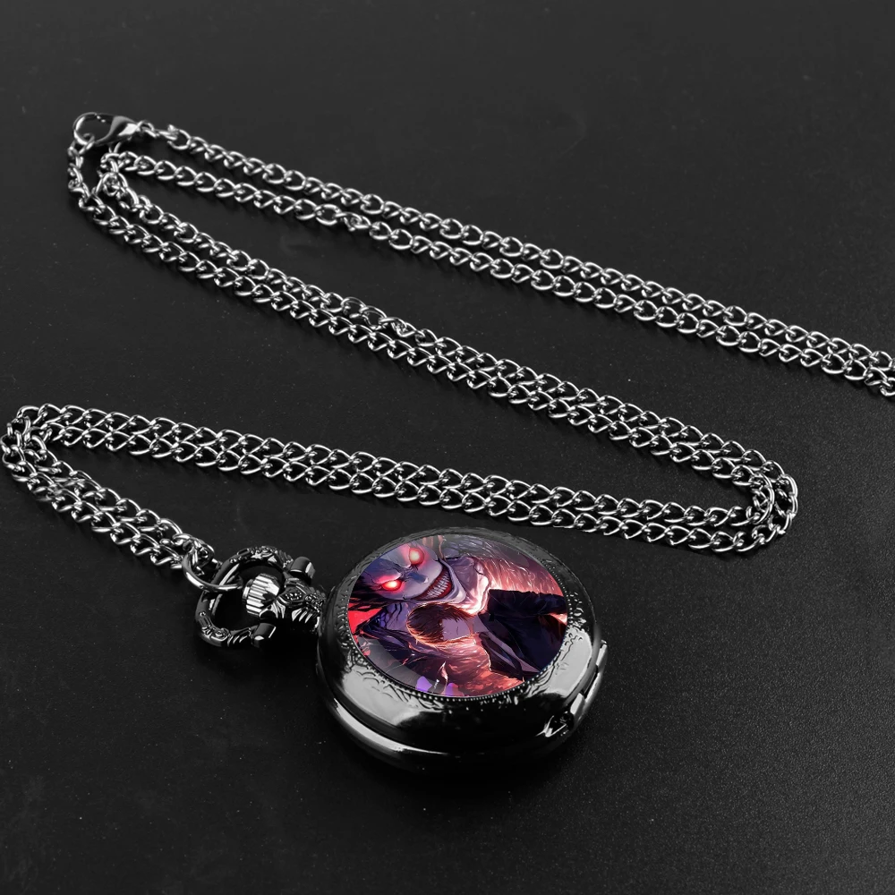 Anime Death Note Unique Creative Quartz Pocket Watche Necklace Accessory Chain Clock Kids Souvenir Best Gifts For Children Men