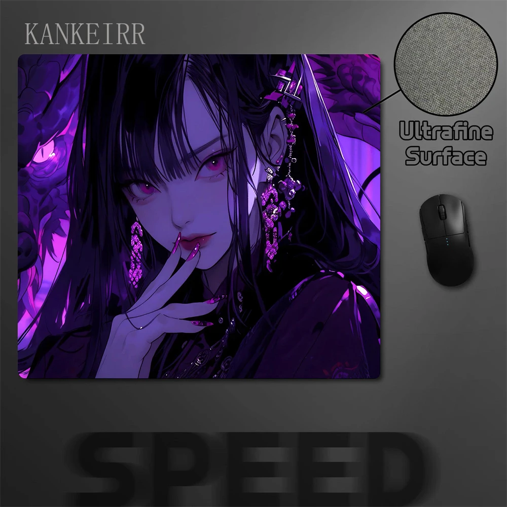 Kawaii Anime violet fille tapis de souris 450x400MM Balance e-sports tapis de souris de jeu Premium tapis de souris jeu tapis de clavier professionnel
