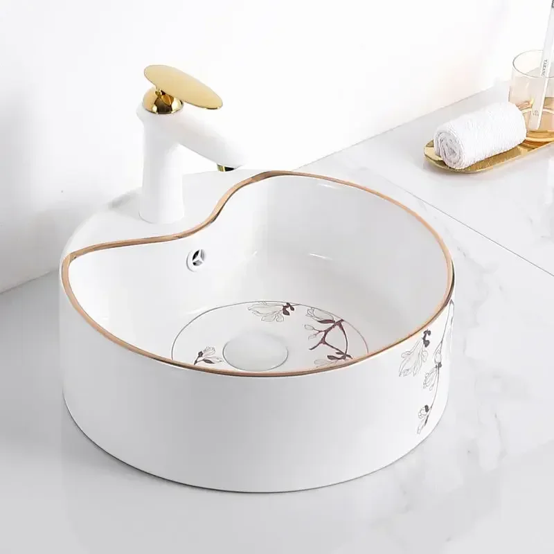 Bathroom Sinks Countertop Basin Ceramic Bathroom Washbasins Creative Kitchen Sink Single Basin Home Improvement Accessories
