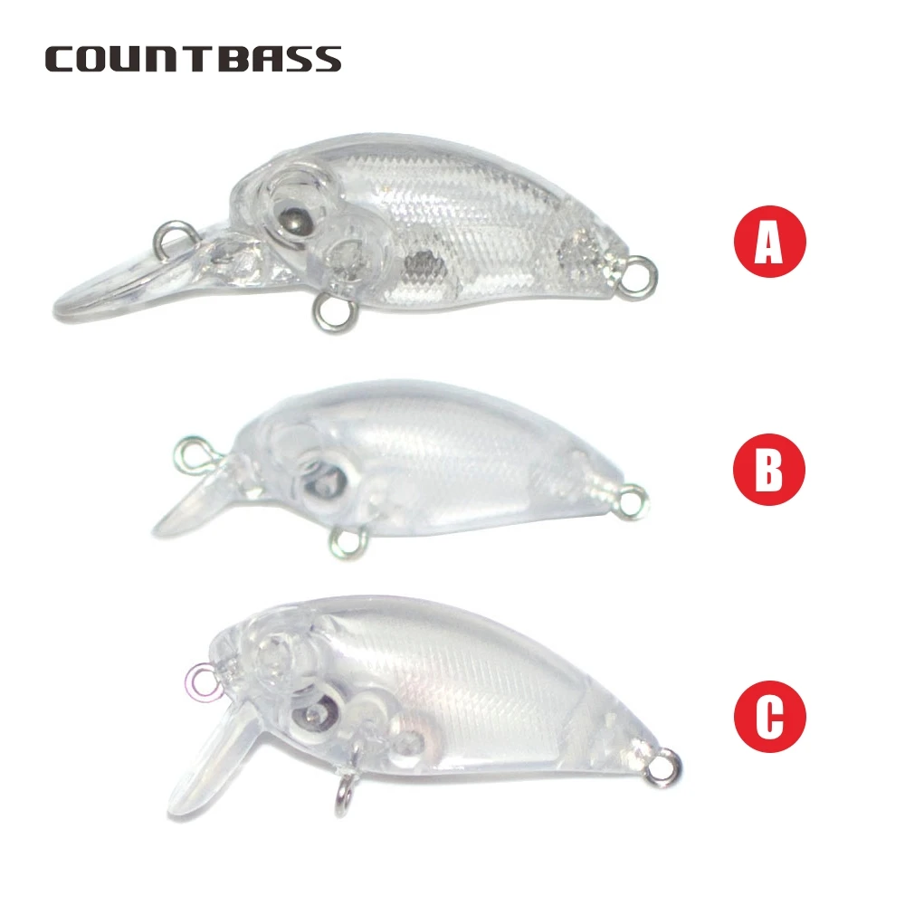 Countbass 10Pcs Blank Hard Lures, 32mm/1.26\